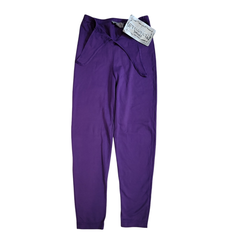 Vintage Bonjour NWT Womens Stretch Purple   Leggings Retro Groovy Disco Size Med